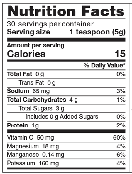 supplement facts