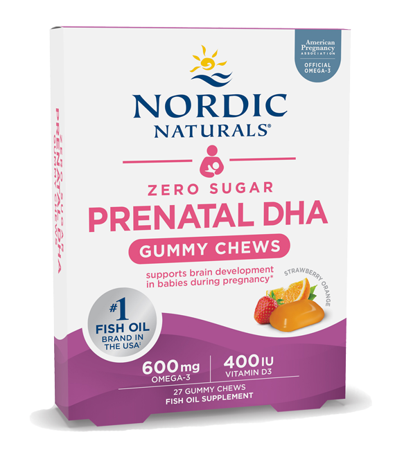 Zero Sugar Prenatal DHA Strawberry Orange 27 Gummy Chews