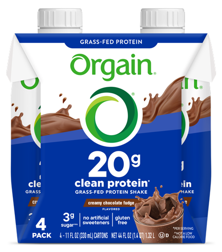Clean Protein Grass Fed Protein Shake Creamy Chocolate Fudge 4 Pack