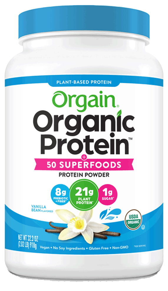 Organic Protein + Superfoods Protein Powder Plant Based Vanilla Bean 18 Servings