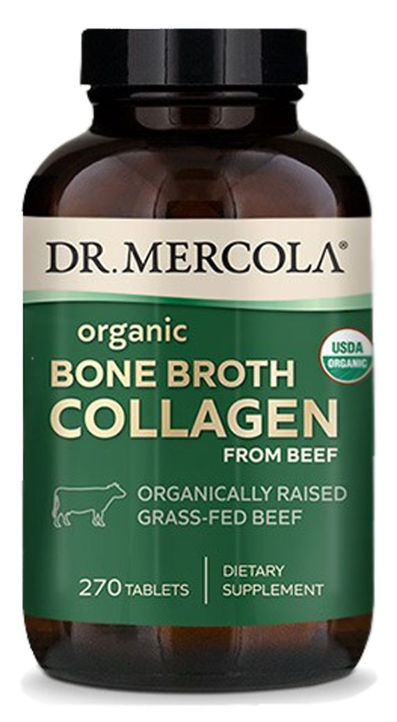 Organic Collagen from Grass Fed Beef Bone Broth 270 Tablets