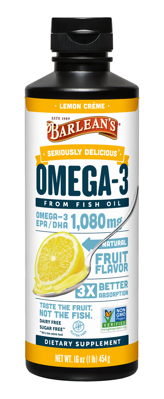 Seriously Delicious Omega-3 Fish Oil Lemon Creme 16 oz