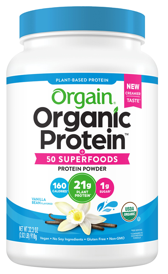 Organic Protein + Superfoods Protein Powder Plant Based Vanilla Bean 18 Servings