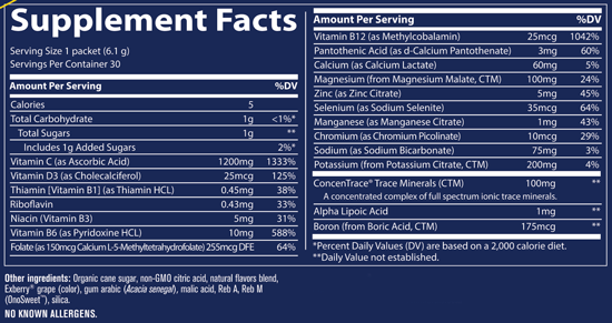 supplement facts