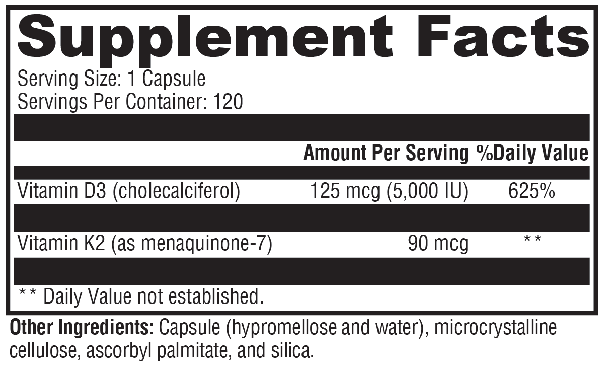 Supplement facts. Please call customer service for detail information.
